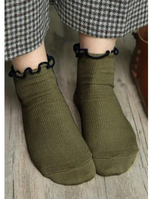 Chaussettes Sans compression noeud pap kaki