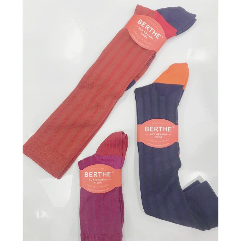 Assortiment Mi bas Soie Berthe aux grands Pieds Marine Noir