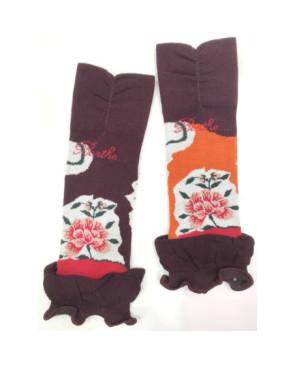 Mitaines Berthe aux Grands Pieds Bouquet asymétriques Fleuri