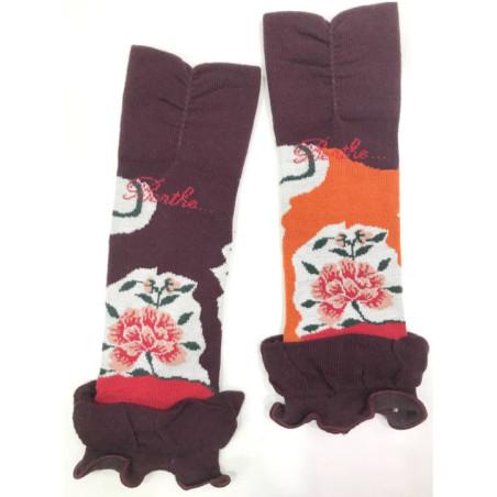 Mitaines Berthe aux Grands Pieds Bouquet asymétriques Fleuri