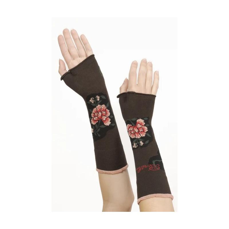 Mitaines Berthe aux Grands Pieds Choco Fleuris