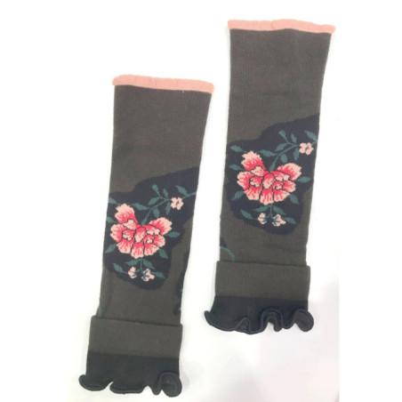 Mitaines Berthe aux Grands Pieds Choco Fleuris