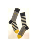 Chaussettes Berthe aux grands Pieds Hiver Homme Rayures asymétriques