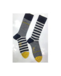 Chaussettes Berthe aux grands Pieds Hiver Homme Rayures asymétriques