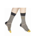 Chaussettes Berthe aux grands Pieds Hiver Homme Rayures asymétriques