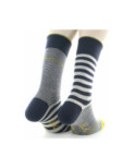 Chaussettes Berthe aux grands Pieds Hiver Homme Rayures asymétriques