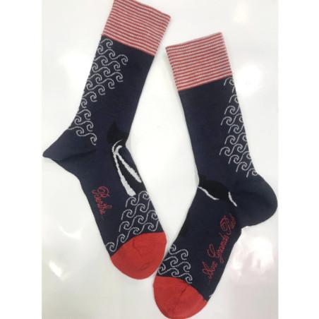 Chaussettes Berthe aux grands Pieds Hiver Flots et baleine