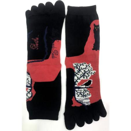 Chaussettes 5 Doigts Berthe aux grands Pieds chat Perché