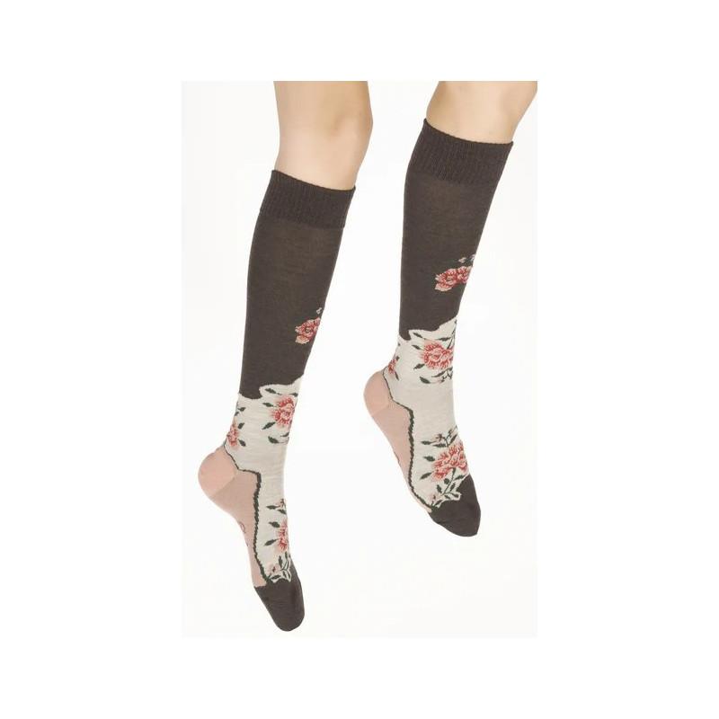 Mi bas Berthe aux Grands Pieds Fleurs de choco
