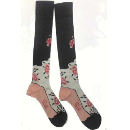 Mi bas Berthe aux Grands Pieds Fleurs de choco