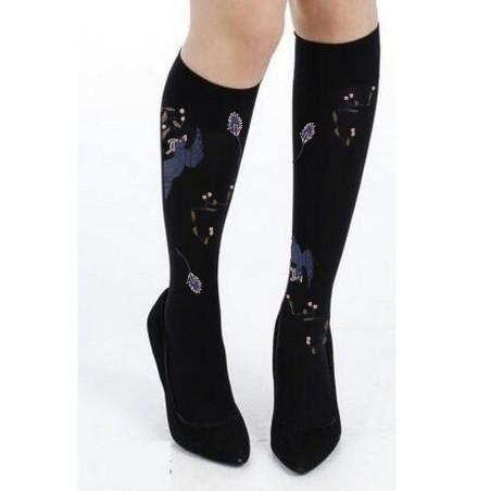 Mi-bas-berthe-aux-grands-pieds-noir-lycra-oiseaux-de-feux-marine-roseen-vrai
