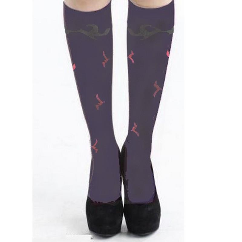 Mi bas Lycra Prune Berthe aux gands Pieds Mouettes