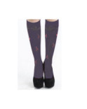 Mi bas Lycra Prune Berthe aux gands Pieds Mouettes