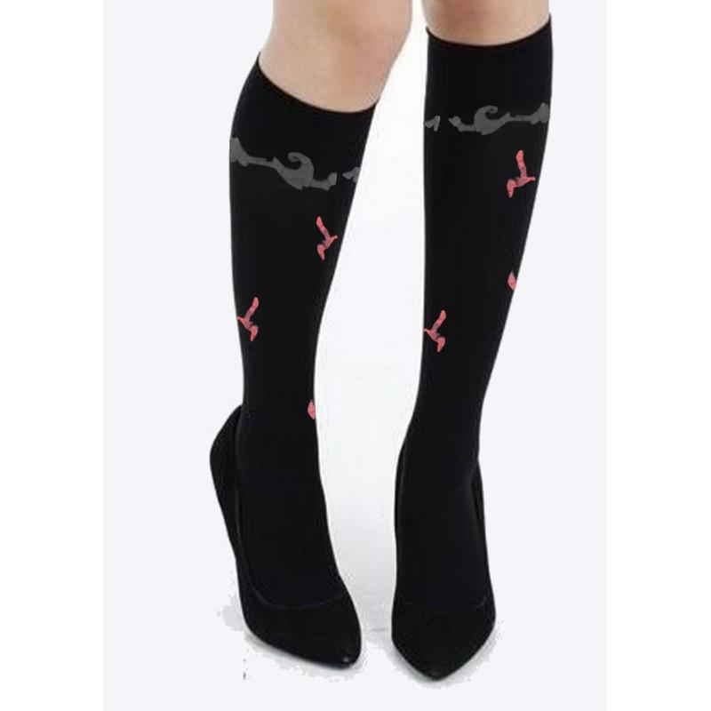 Mi bas Lycra noir Berthe aux gands Pieds Mouettes