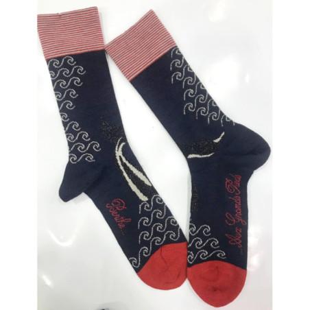 Chaussettes Baleine et Flots Laine Berthe aux gands Pieds
