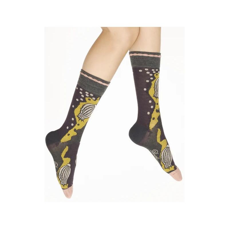 Chaussettes Hiver Fleurs à Pois Berthe aux grands Pieds