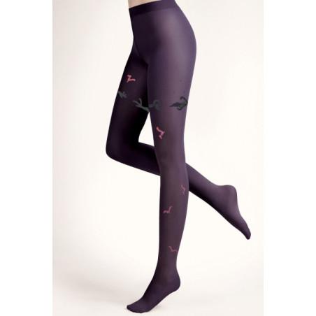 Collant-berthe-aux grands-pieds-mouettes-prune-tendance-rose
