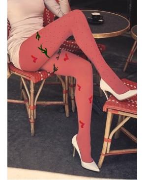 Collant-berthe-aux grands-pieds-mouettes-orange-tendance-rose-bleu