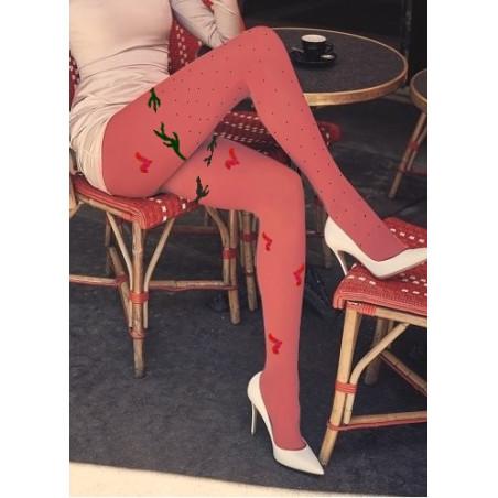 Collant-berthe-aux grands-pieds-mouettes-orange-tendance-rose-bleu