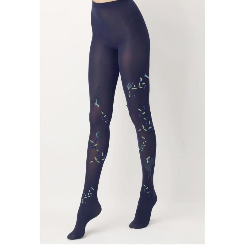 Collant Marine BErthe aux grands Pieds Oiseaux lyre