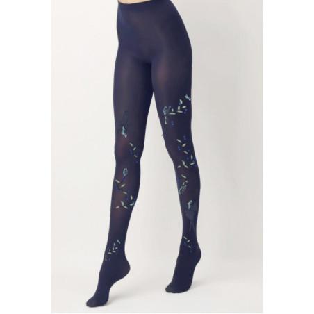 Collant Marine BErthe aux grands Pieds Oiseaux lyre