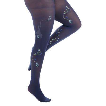 Collant Marine BErthe aux grands Pieds Oiseaux lyre