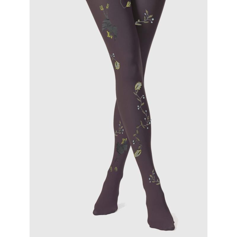 Collant Prune BErthe aux grands Pieds Oiseaux lyre Collant Prune BErthe aux grands Pieds Oiseaux lyre