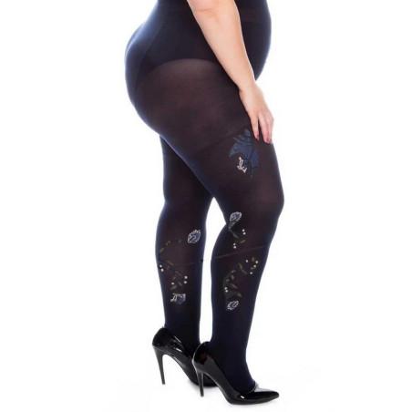 Collant noir Berthe aux Grands Pieds Oiseaux Lyre