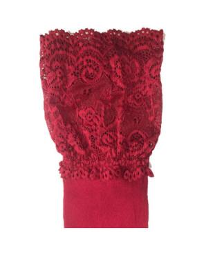 Chaussettes hautes coton et dentelle tendance