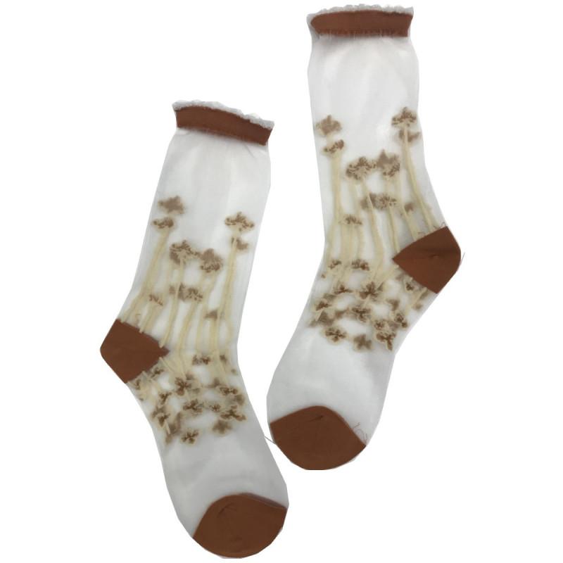 chaussettes-cristal--transparente-coton-LPC-cognac