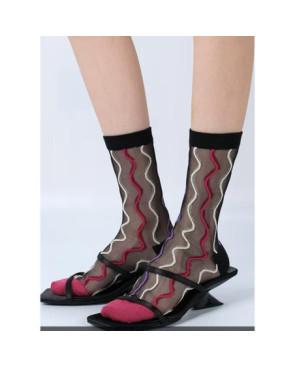 chaussettes-cristal--transparente-coton-LPC-Noir-zigzag