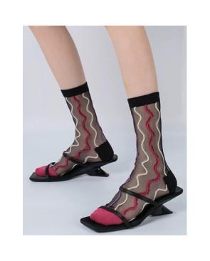 Chaussettes noir Crystal Veloutes