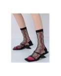 Chaussettes noir Crystal Veloutes