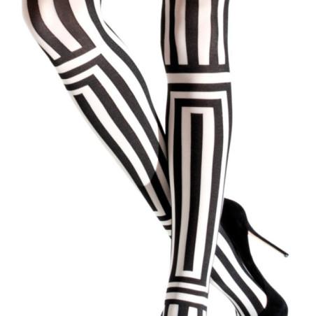 Collant Rayures Rectangles Emilio Cavallini  bicolore