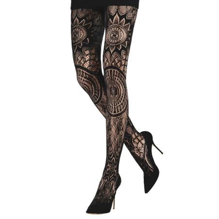 Collant-Emilio-Cavallini-dentelle-rosas-gothique-9167-noir