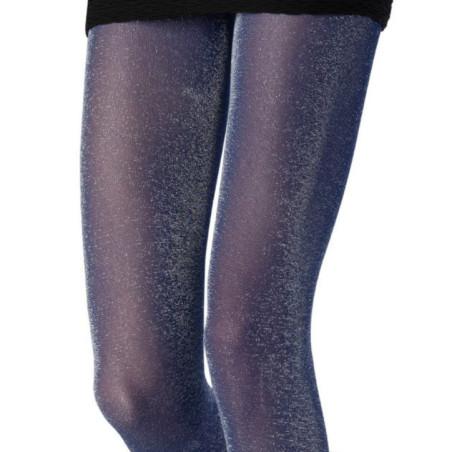 Collant Lurex Bleu Emilio Cavallini Metallic