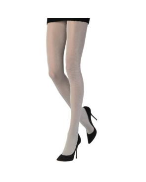 Collant-Emilio-Cavallini-lurex-argent-argenté-brillant