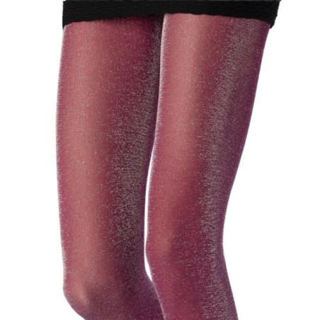 Collant Lurex pourpre Emilio Cavallini Metallic