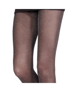 Collant Lurex Noir Argent Emilio Cavallini Metallic