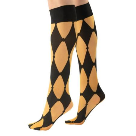 MI-BAS-lycra-losange-tendance-noir-et-jaune