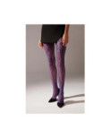 Collant Resille Léopard Léopard violet tendance