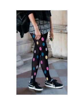 collant-gros-pois-opaque-noire