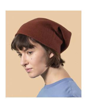 Bonnet-pure-Laine-feutre-Kopka-brun-oranger