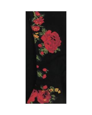 Collant Hiver Cronert coton Bouquet rouges