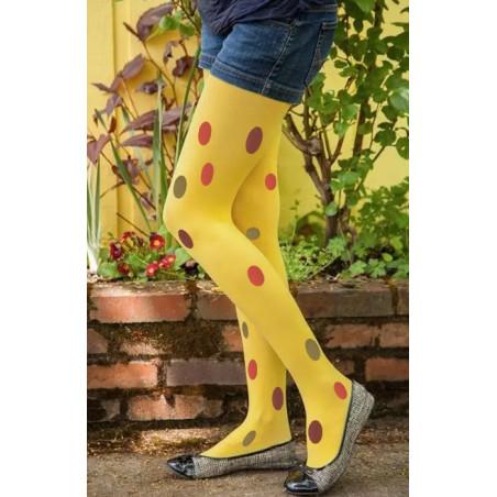 Collant-opaque-Kiwi-pois-de-couleurs-avant