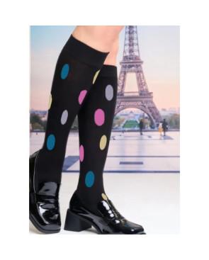 Mi-bas-opaque-noir-gros-pois-tendance