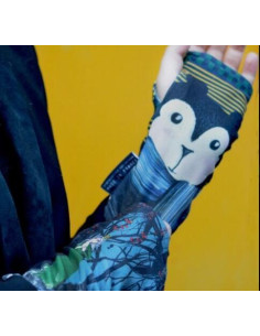 Mitaines reversible Imprimé 2 zamis & loup 2