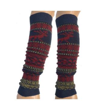 Guêtres laine Angora motifs Norvégiens