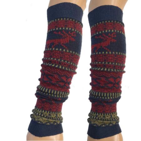 Guêtres laine Angora motifs Norvégiens