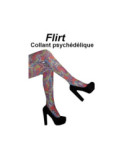 Collant Flirt  fleurs orangers psychédéliques